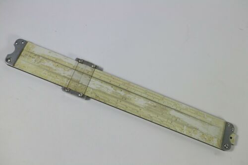 A photo of a vintage slide rule